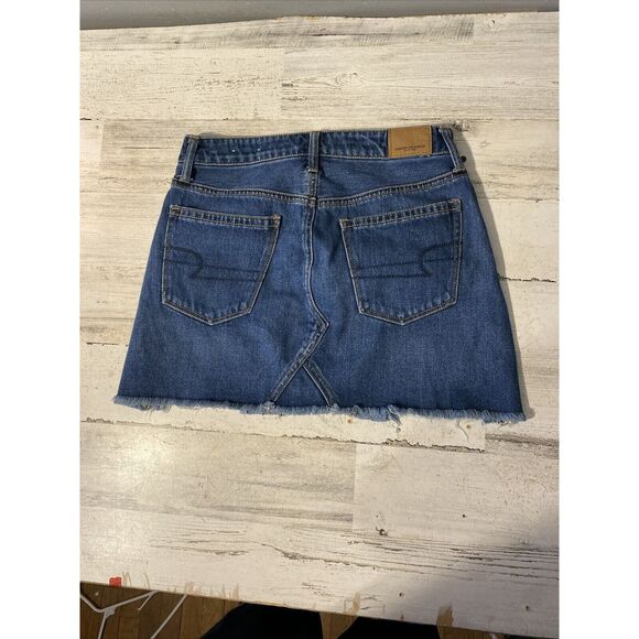 American Eagle Women's Distressed Skirt 2 High Rise Festival Mini - Picture 2 of 4